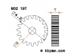 Zahnrad / Trieb M0.2 / 19 Zähne AD 4,2mm
