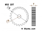 Zahnrad / Trieb M0.2 / 23 Zähne AD 5mm