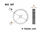 Zahnrad / Trieb M0.2 / 28 Zähne AD 6mm