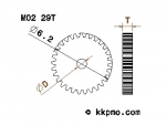 Zahnrad / Trieb M0.2 / 29 Zähne AD 6,2mm