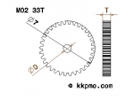 Zahnrad / Trieb M0.2 / 33 Zähne AD 7mm