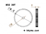 Zahnrad / Trieb M0.2 / 39 Zähne AD 8,2mm