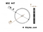 Zahnrad / Trieb M0.2 / 44 Zähne AD 9,2mm