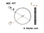 Zahnrad / Trieb M0.2 / 47 Zähne AD 9,8mm