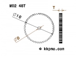 Zahnrad / Trieb M0.2 / 48 Zähne AD 10mm