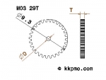 Zahnrad / Trieb M0.3 / 29 Zähne AD 9,3mm