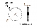 Zahnrad / Trieb M0.3 / 30 Zähne AD 9,6mm