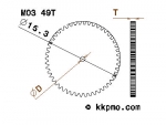 Zahnrad / Trieb M0.3 / 49 Zähne AD 15,3mm