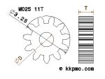 Zahnrad / Trieb M0.25 / 11 Zähne AD 3,25mm
