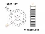 Zahnrad / Trieb M0.25 / 12 Zähne AD 3,5mm