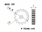 Zahnrad / Trieb M0.25 / 16 Zähne AD 4,5mm