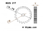 Zahnrad / Trieb M0.25 / 21 Zähne AD 5,75mm