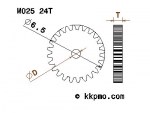Zahnrad / Trieb M0.25 / 24 Zähne AD 6,5mm
