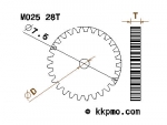 Zahnrad / Trieb M0.25 / 28 Zähne AD 7,5mm