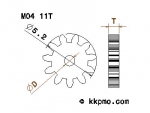 Zahnrad / Trieb M0.4 / 11 Zähne AD 5,2mm