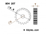 Zahnrad / Trieb M0.4 / 20 Zähne AD 8,8mm