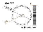 Zahnrad / Trieb M0.4 / 37 Zähne AD 15,6mm