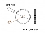 Zahnrad / Trieb M0.4 / 41 Zähne AD 17,2mm