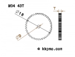 Zahnrad / Trieb M0.4 / 43 Zähne AD 18mm