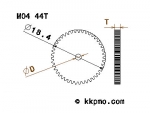 Zahnrad / Trieb M0.4 / 44 Zähne AD 18,4mm