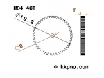 Zahnrad / Trieb M0.4 / 46 Zähne AD 19,2mm