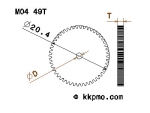 Zahnrad / Trieb M0.4 / 49 Zähne AD 20,4mm