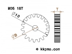 Zahnrad / Trieb M0.5 / 18 Zähne AD 10mm