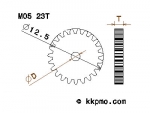 Zahnrad / Trieb M0.5 / 23 Zähne AD 12,5mm